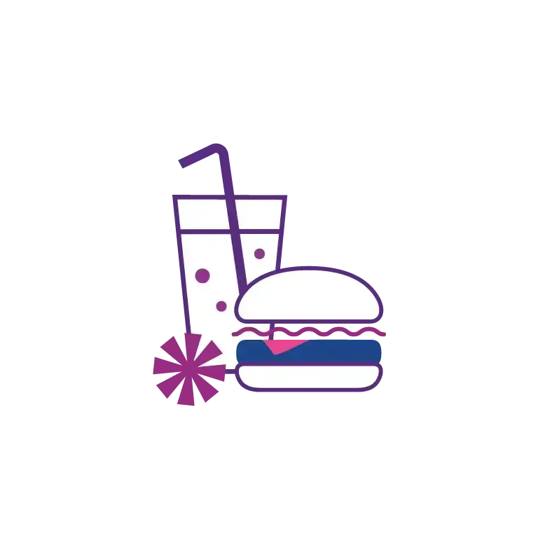soda and burger icon
